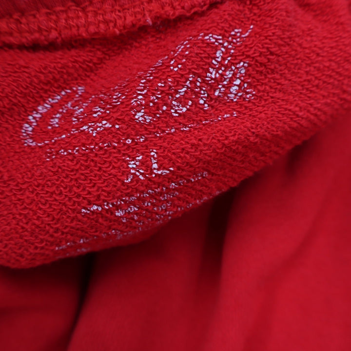 Coca-Cola Red Graphic Sweat Shorts French Terry Elastic Waist XL