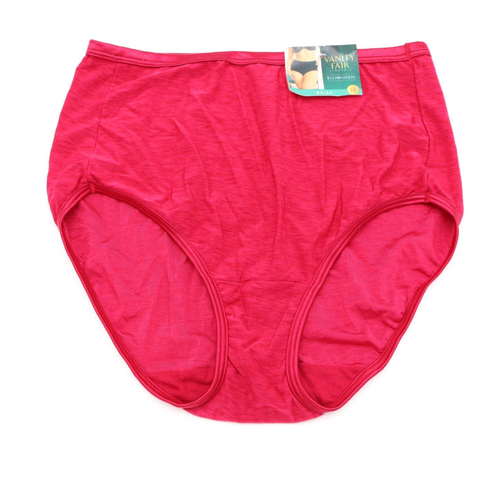 Vanity Fair Illumination Brief Panties Womens Large Red Stretch Flattering Fit