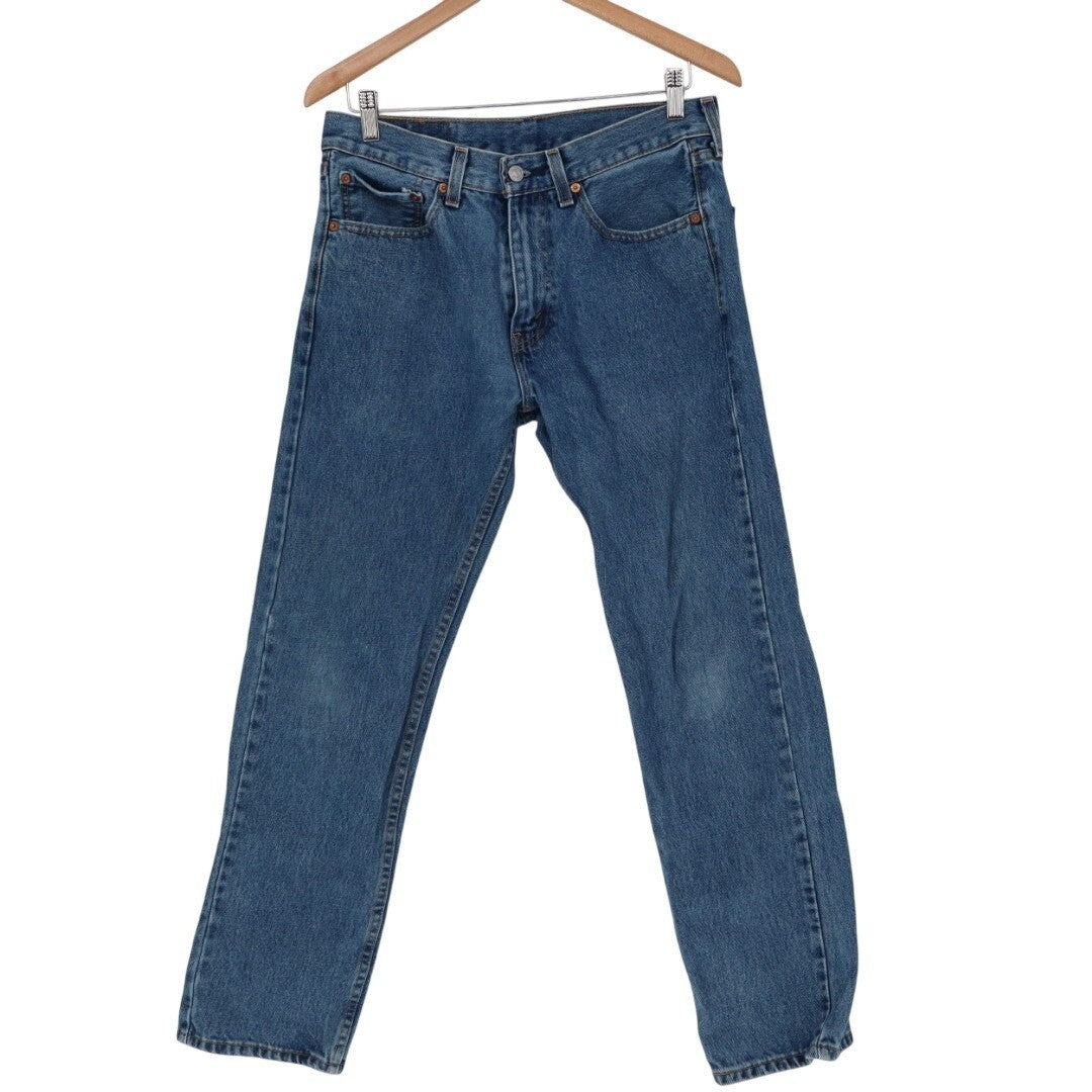 Levi's 505 Jeans Mens 31X30 Blue Denim Cotton Preppy Medium Wash Straight Leg