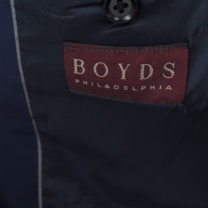 DKNY Boyds Blazer Jacket Mens 38R Blue Notch Lapel Single Breasted Double Vents