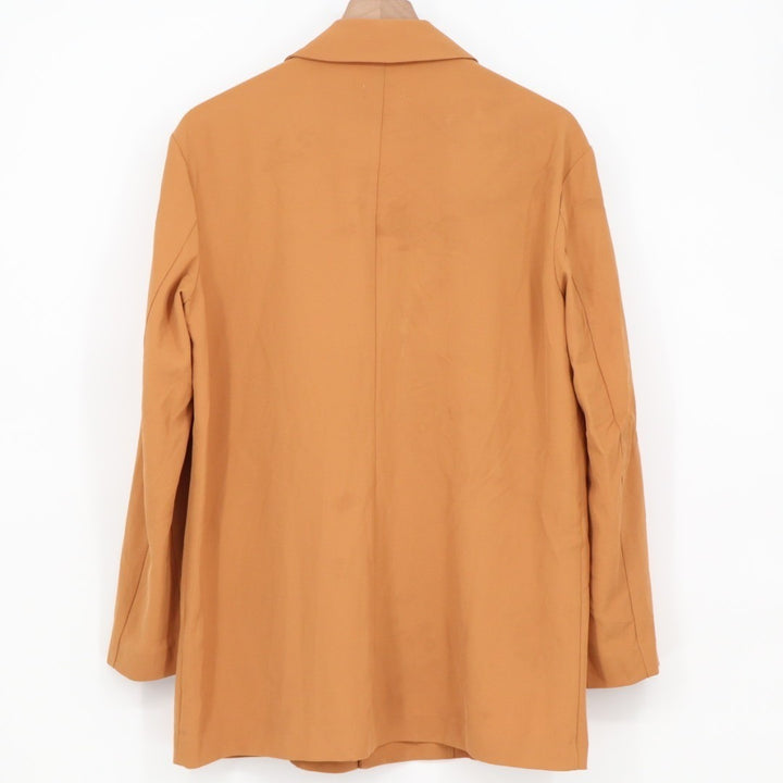 Leith Blazer Jacket Womens Medium Mustard Stretch Single Button Notch Lapel