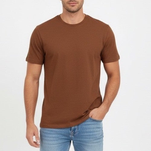 American Giant Classic T Shirt Brown Crew Neck Short Sleeve Made in USA Size S