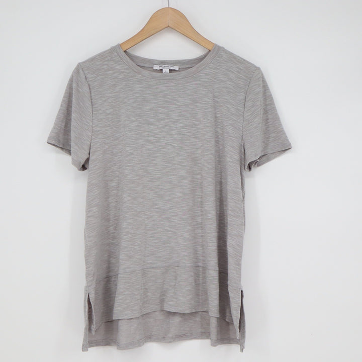 Green Envelope Los Angeles Grey Space Dye High-Low Tee L