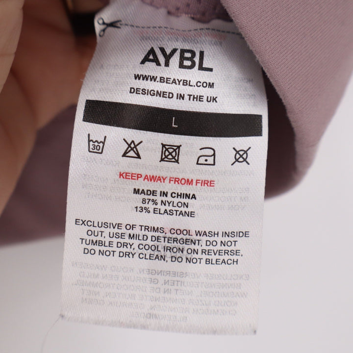 AYBL Womens Racerback Mesh Sports Bra Mauve Purple Size L