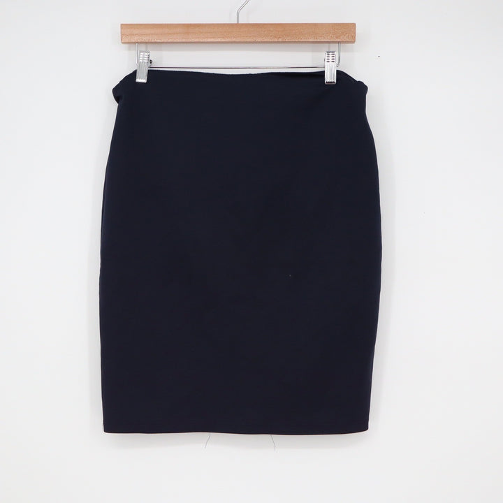Womens Navy Blue High Waisted Pencil Skirt Stretch Career Workwear Size Medium