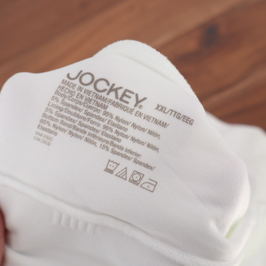 Jockey Light Lift Seamfree Bralette Bra Womens 2XL White Padded Adjustable Strap