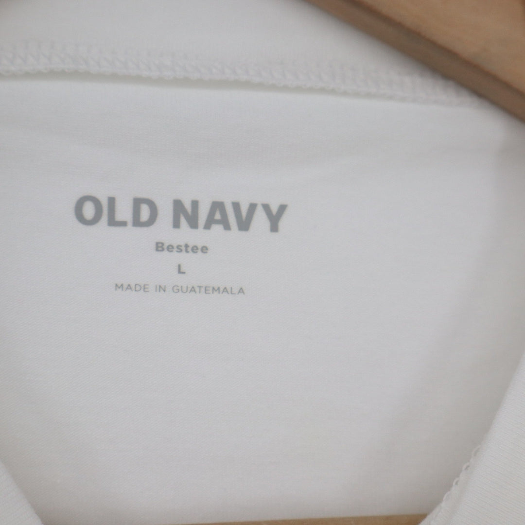 Old Navy Bestee Mock Neck Long Sleeve Top Off White Cotton Modal Stretch Large