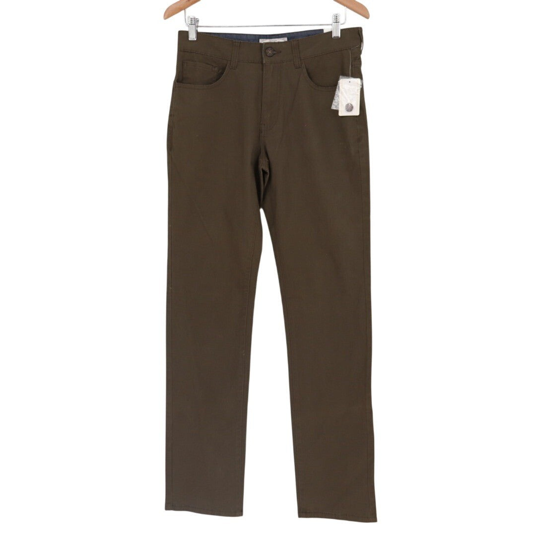 Flag & Anthem Dry Goods Supply Men's Brown Cotton Straight Leg Pants 29x34