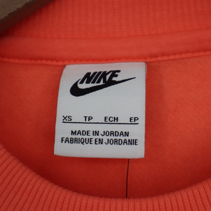 Nike Kids Girls Cropped Crewneck Sweatshirt Orange XS