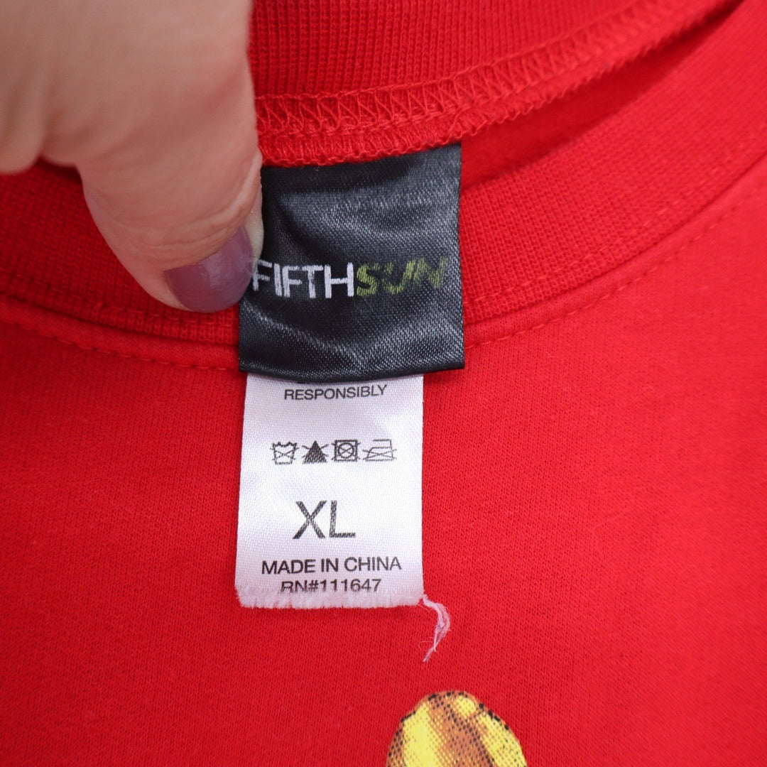Fifth Sun Red Christmas Dogs and Cats Wreath Graphic Sweatshirt XL
