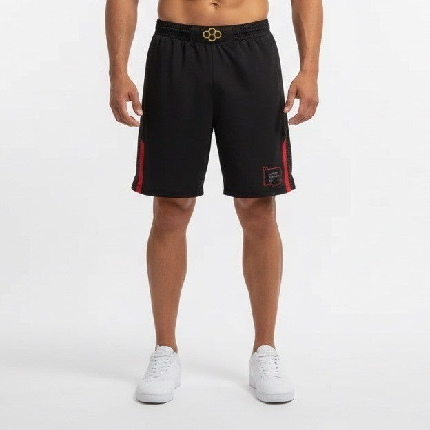 MontCo Wrestling Club Shorts Mens 30 Black Stretch Elastic Waist Active Wear