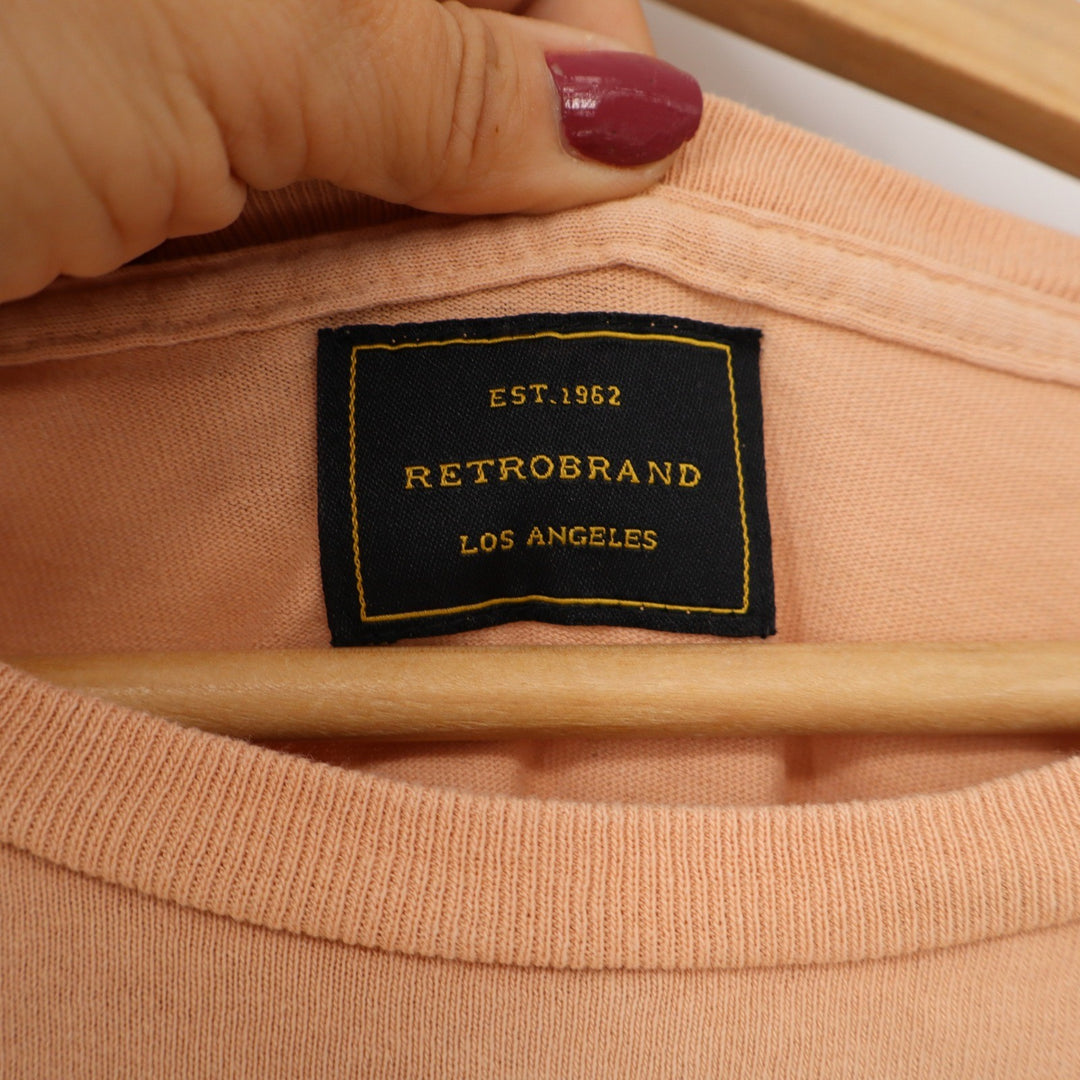 Retro Brand T-Shirt Women Small Kentucky Derby Run For The Roses Peach Excellent