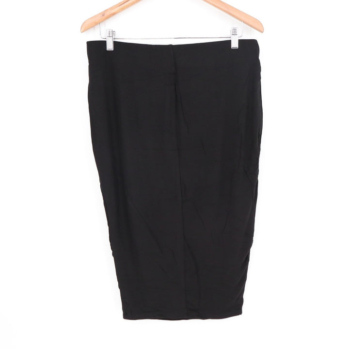 Naked Wardrobe Black Bodycon Midi Skirt Plus Size 1X High Waist Stretch