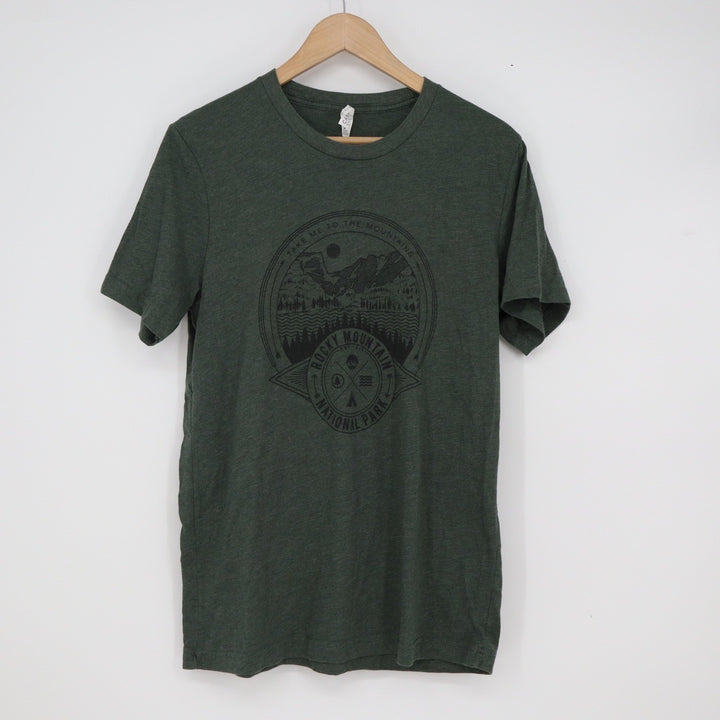Bella Canvas Rocky Mountain National Park Graphic Tee Heather Green Mens Medium