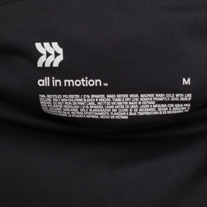 All In Motion Athletic Shorts Womens Medium Black Stretch High Waist Mid Rise