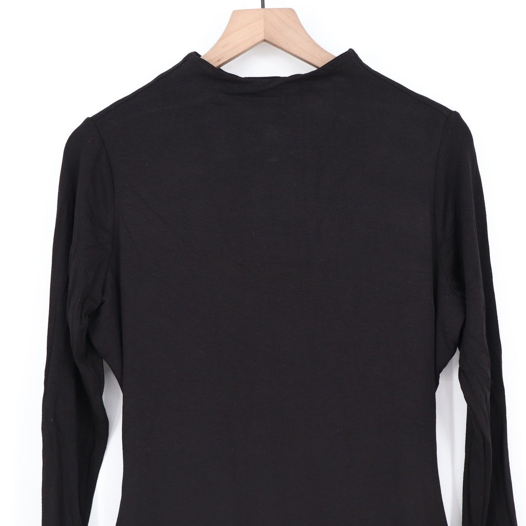 Naked Wardrobe Black Mock Neck Long Sleeve Mini Bodycon Dress 1X