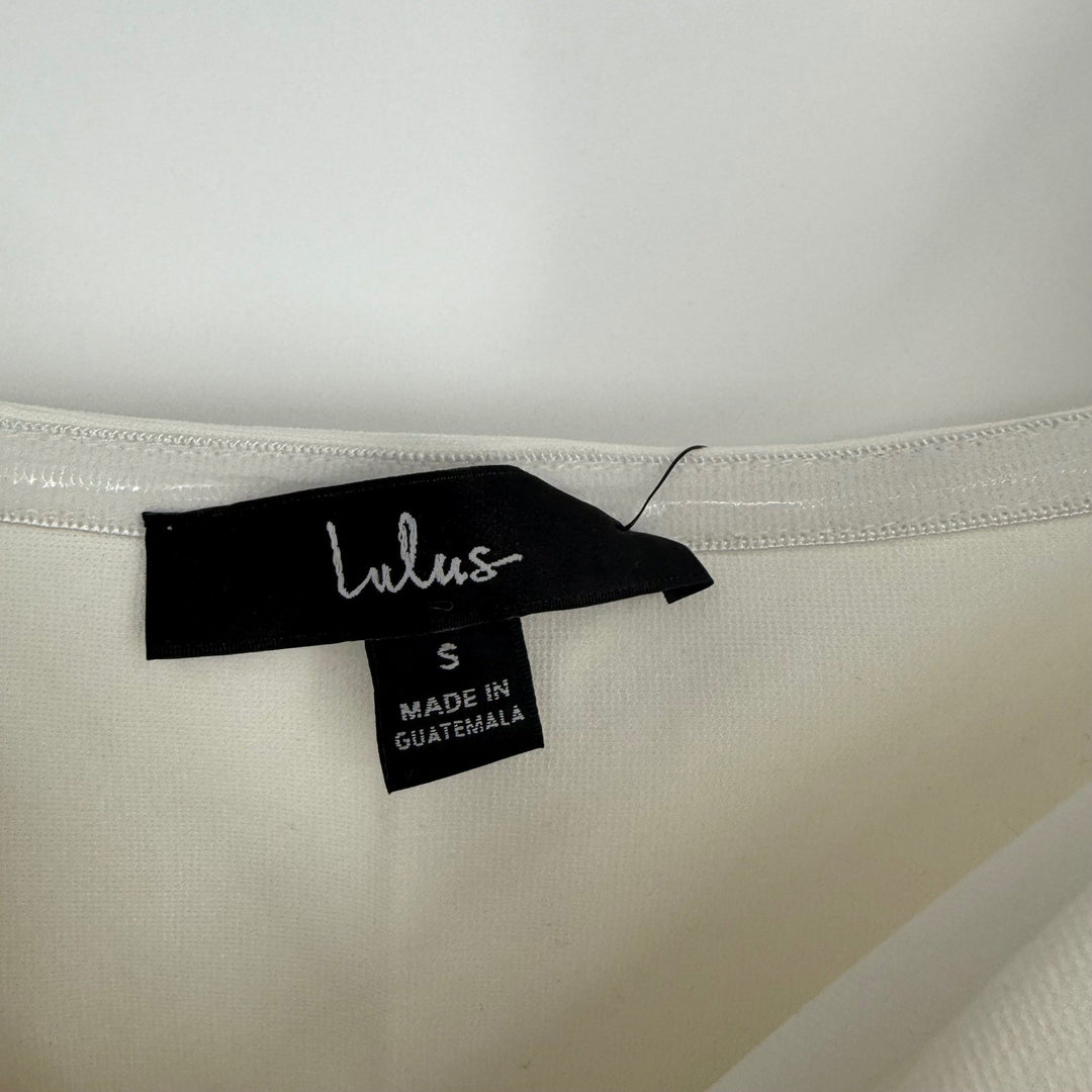 Lulus How Much I Care Ivory Off-The-Shoulder Midi Dress Size S