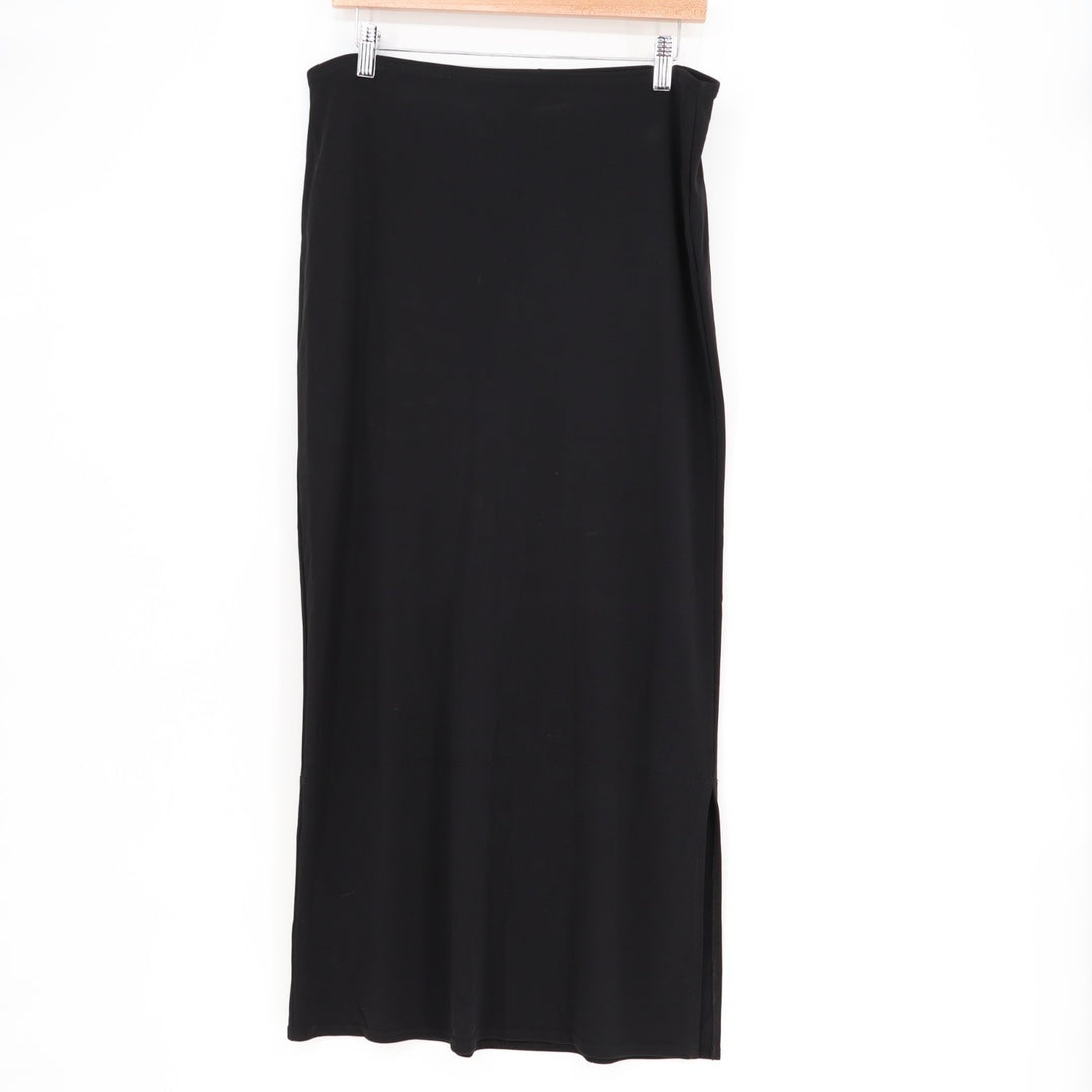 Gap Straight&Pencil Skirt Womens Medium Black Stretch Knitted Pull On Narrow Cut