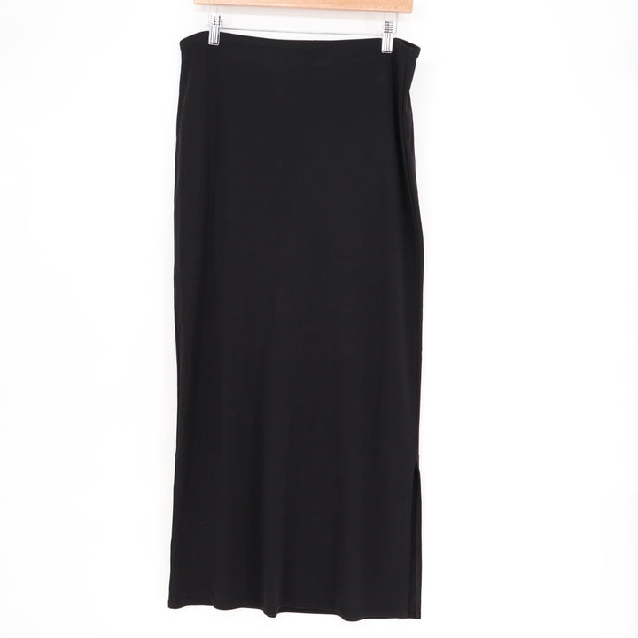 Gap Straight&Pencil Skirt Womens Medium Black Stretch Knitted Pull On Narrow Cut