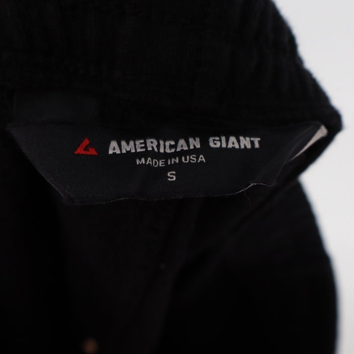 American Giant Sweat Shorts Mens Small Black Cotton Drawstring Waist Casual