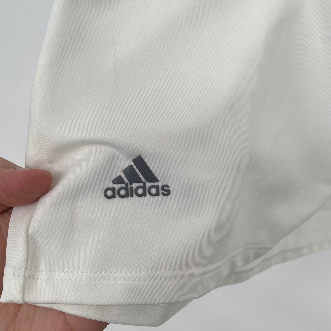 Adidas Golf Polo Shirt Women XL Long Sleeve White UPF 50 Quarter Zip Athleisure