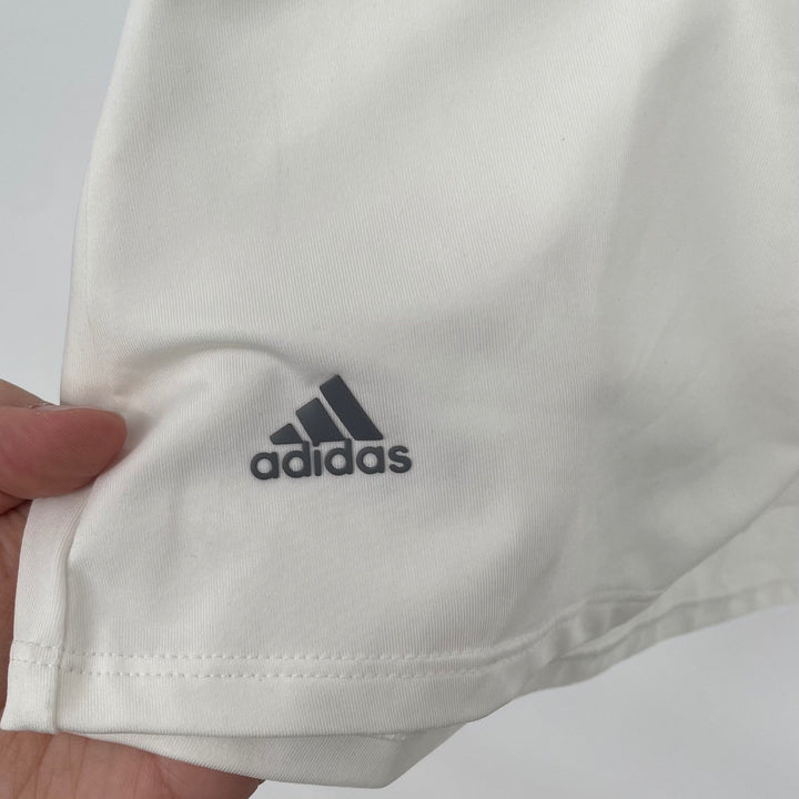 Adidas Golf Polo Shirt Women XL Long Sleeve White UPF 50 Quarter Zip Athleisure
