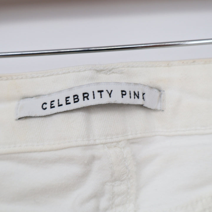 Celebrity Pink Denim Shorts Women's 9 White Distressed Excellent