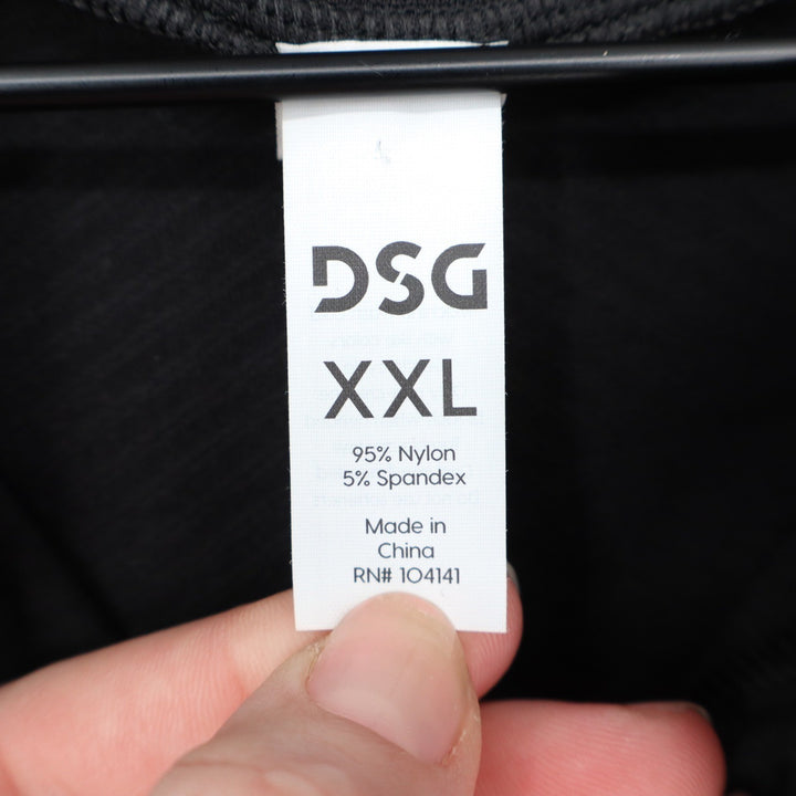 DSG Womens Black Quarter Zip Long Sleeve Seamless Cropped Pullover Top XXL 8502
