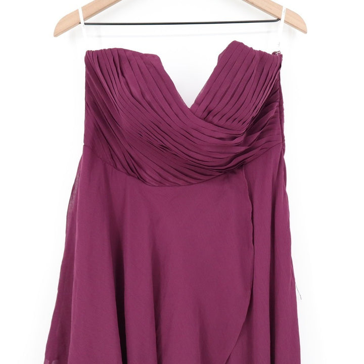 Lulus Revered Elegance Maxi Dress Womens XL Purple Lined Pleated Strapless Party