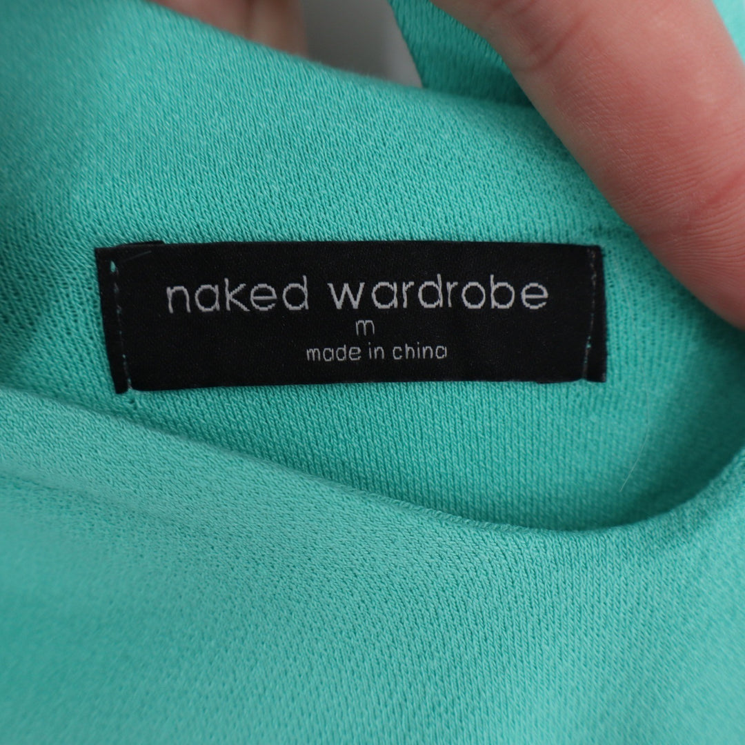 Naked Wardrobe Turquoise One Shoulder Cutout Mini Dress Size M