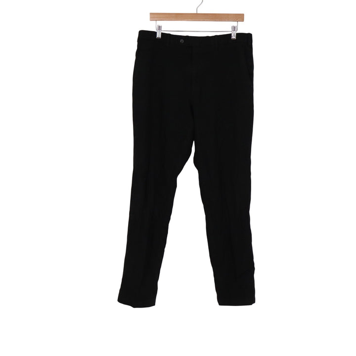 JWN Nordstrom Mens Black 100% Wool Dress Pants Traditional Fit Italy 35R 34x30