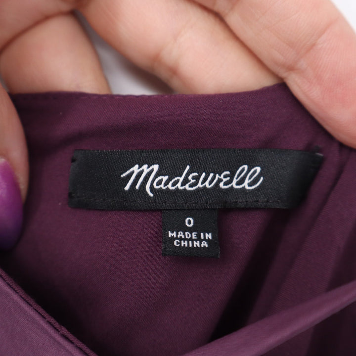 Madewell Slip Dress Womens 0 Mauve Spaghetti Strap Side Slits Sleepwear Pullover