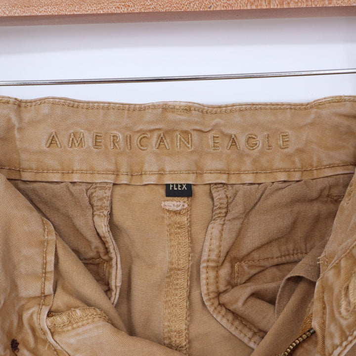American Eagle Chinos Mens 29x30 Flex Slim Tapered Tan Khaki Pants Excellent
