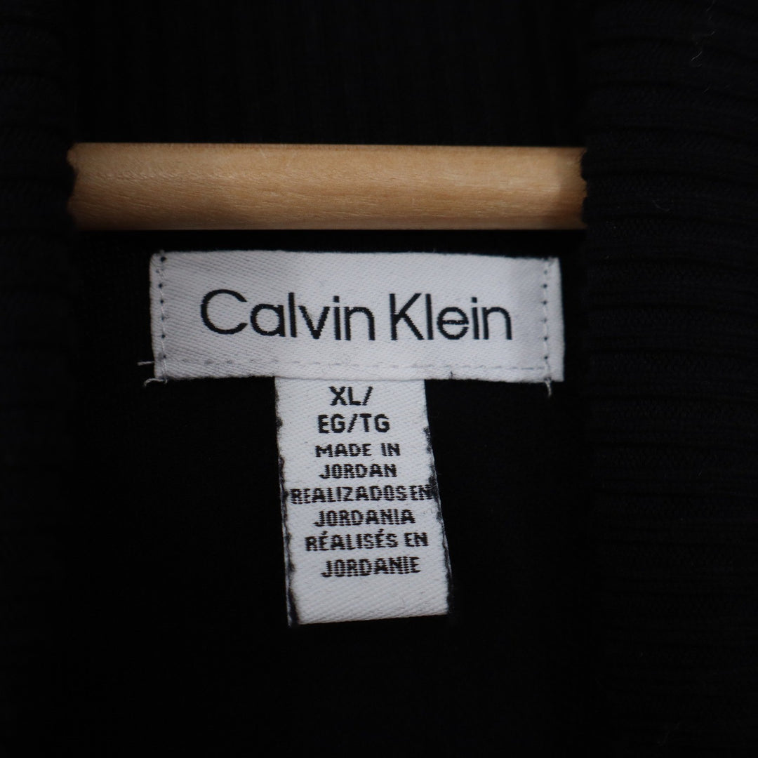 Calvin Klein Mens XL Black Turtleneck Long Sleeve Rayon Blend Sweater