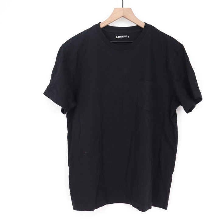 American Giant Mens Classic Pocket T Shirt Black Size Large Cotton Made in USA