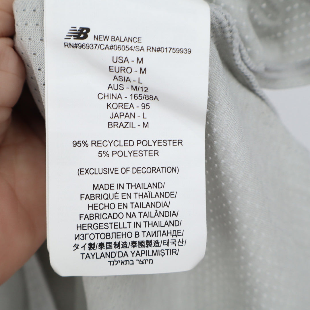 New Balance Mens Standard Performance Mesh Running Tee Grey Size M