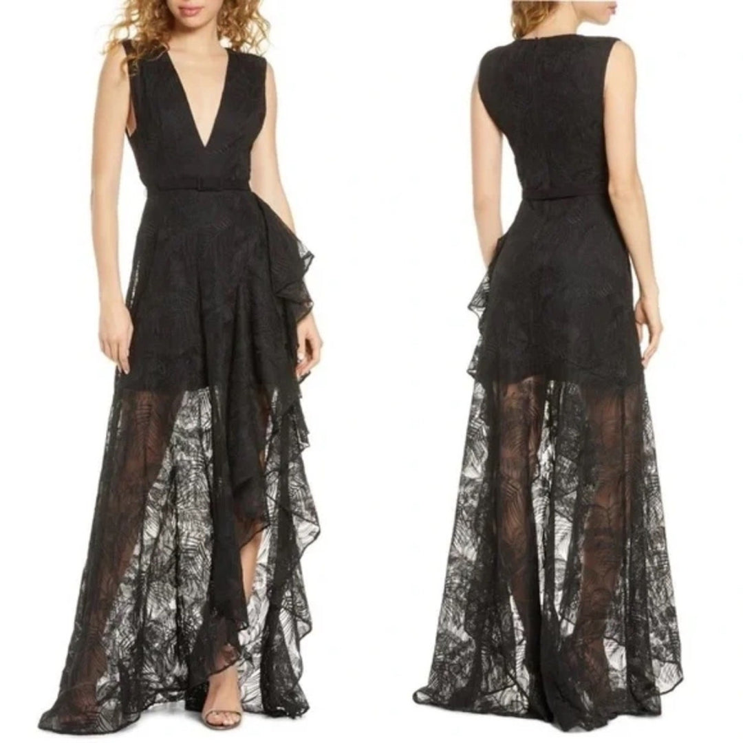 One33 Social Ruffle Palm Gown Size 8