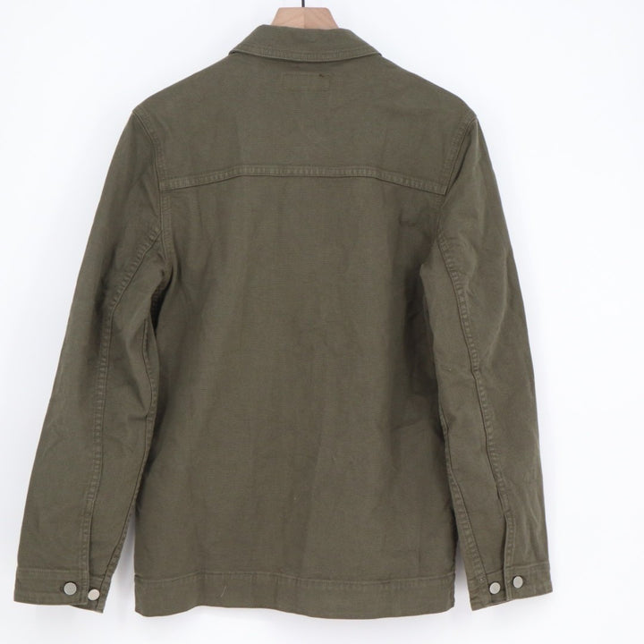 American Giant Workwear Jacket Mens XS Olive Green Cotton Stretch Spread Collar