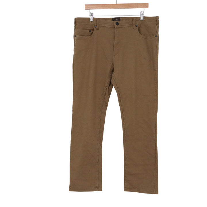 Jachs New York Mens Brown 5-Pocket Stretch Straight Leg Pants 38x29