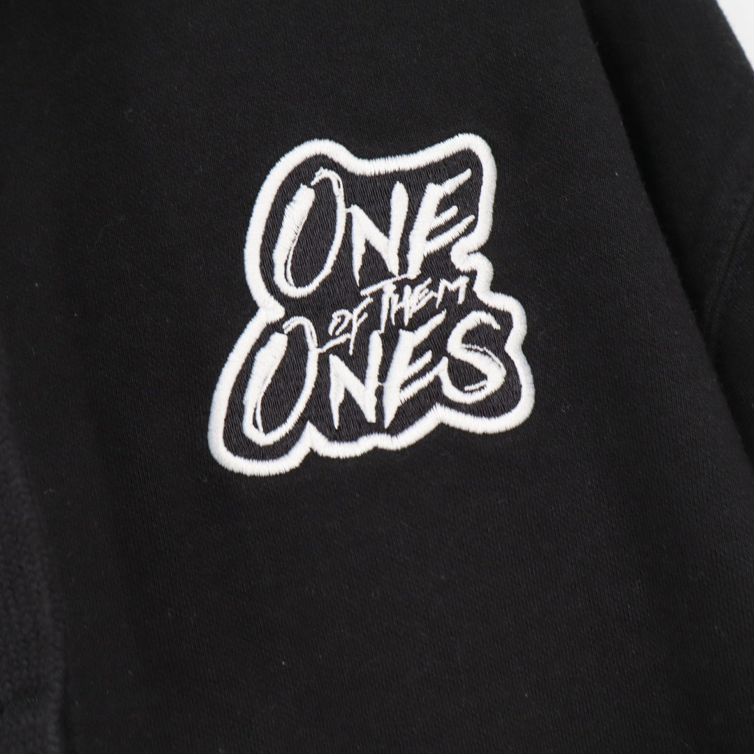Cotton Heritage Mens One of them Ones Embroidered Hoodie Black Large