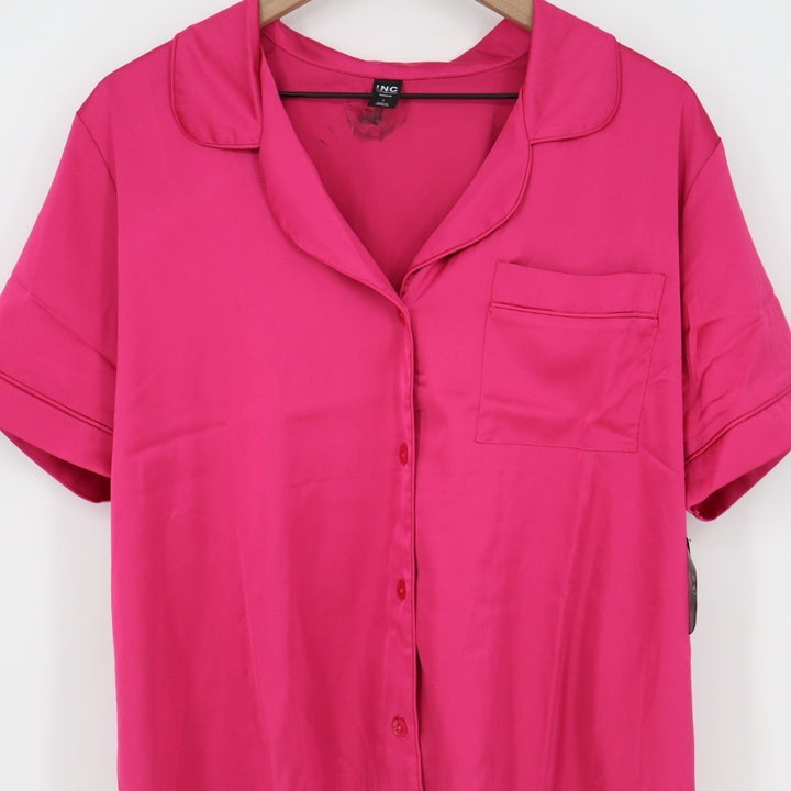 INC International Concepts Intimates 2-PC Pajama Set Womens Large Pink Sleepwear
