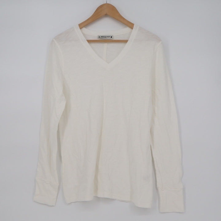 American Giant Women's Premium Slub Long Sleeve V-Neck Tee Size M