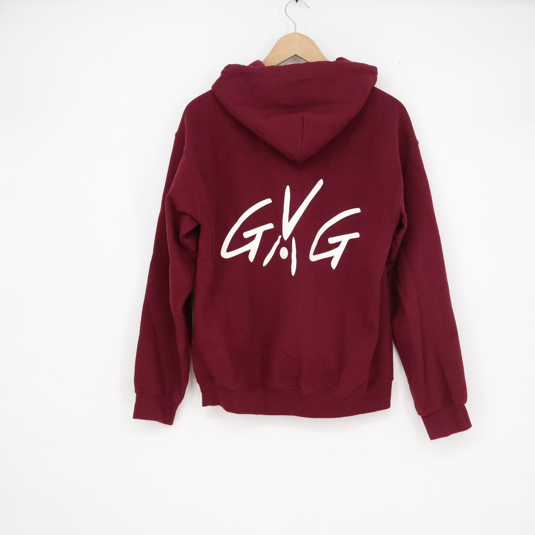 Gildan Heavy Blend Maroon Garnet Valley Gymnastics Hoodie Small GVG Graphic
