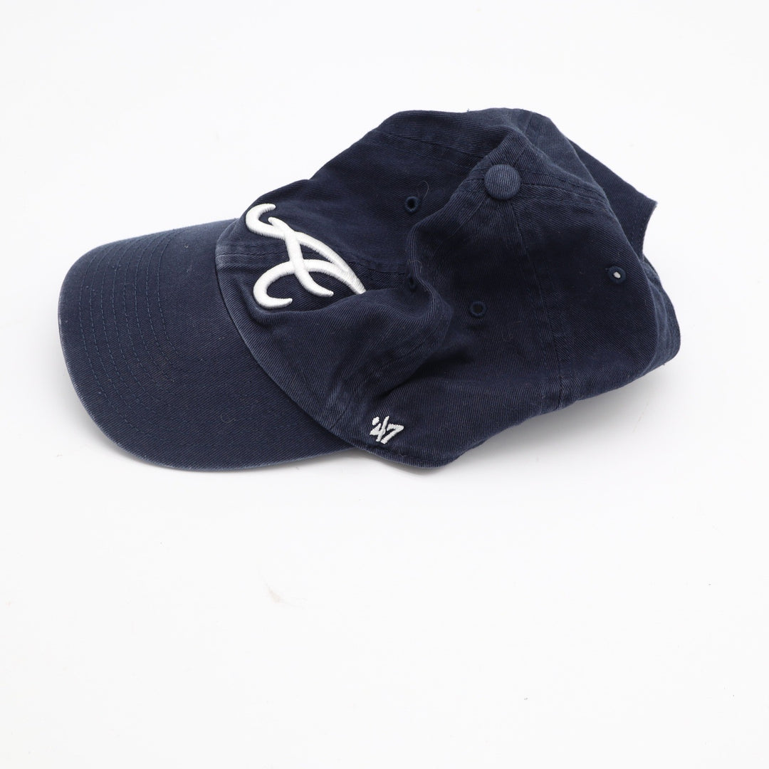 47 Brand Atlanta Braves Navy Blue Baseball Hat Adjustable Dad Cap OSFA MLB