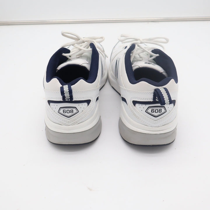 New Balance 608v5 Mens White Navy Leather Training Shoes Size 11 2E