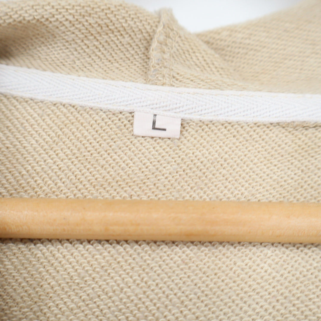SHEIN Teddy Bear Graphic Hoodie Beige Tan Long Sleeve Pullover Size L
