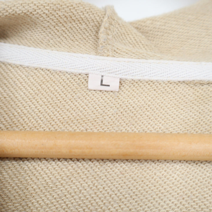 SHEIN Teddy Bear Graphic Hoodie Beige Tan Long Sleeve Pullover Size L