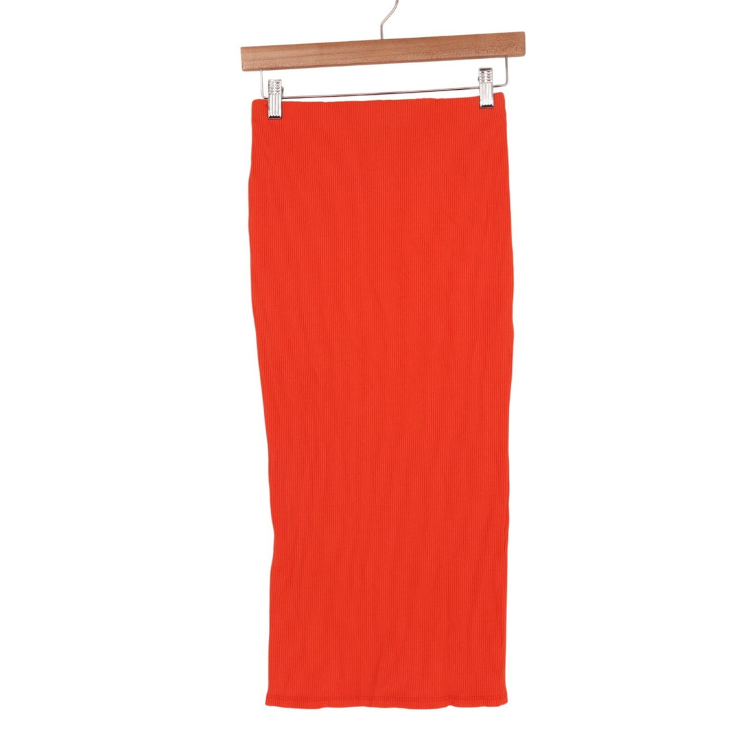 Lulus Absolute Edge Two Piece Bodycon Midi Dress Womens Small Orange Sleeveless