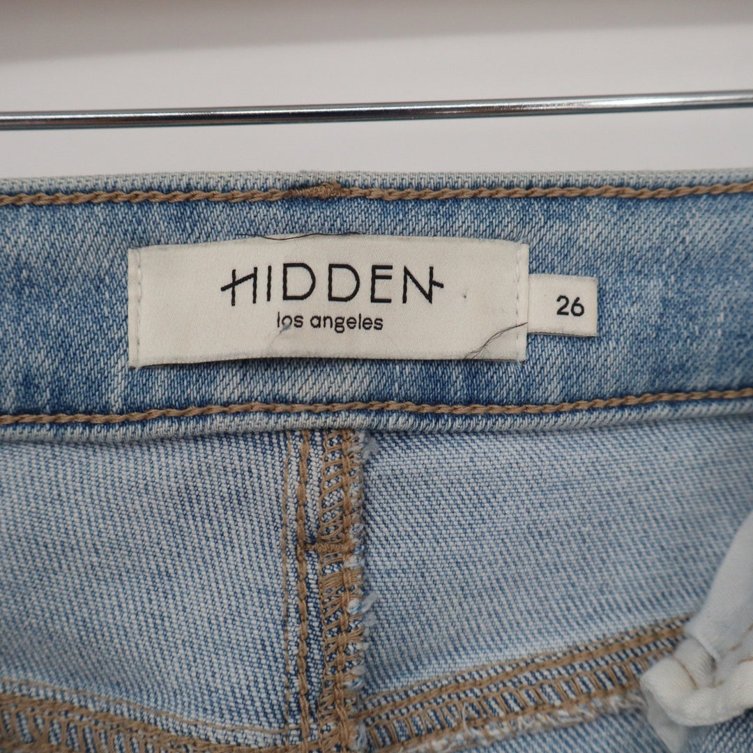 Hidden Jeans Los Angeles Light Wash Flare Split Hem Denim HD3152BT-LT Size 26