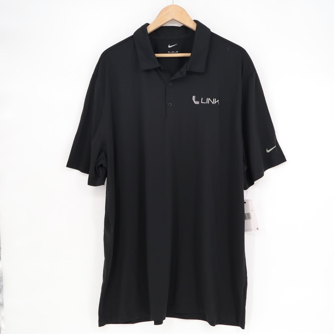 Nike Dri-FIT Legacy Polo Shirt Men's 2XL Black Golf Tennis Performance Pullover